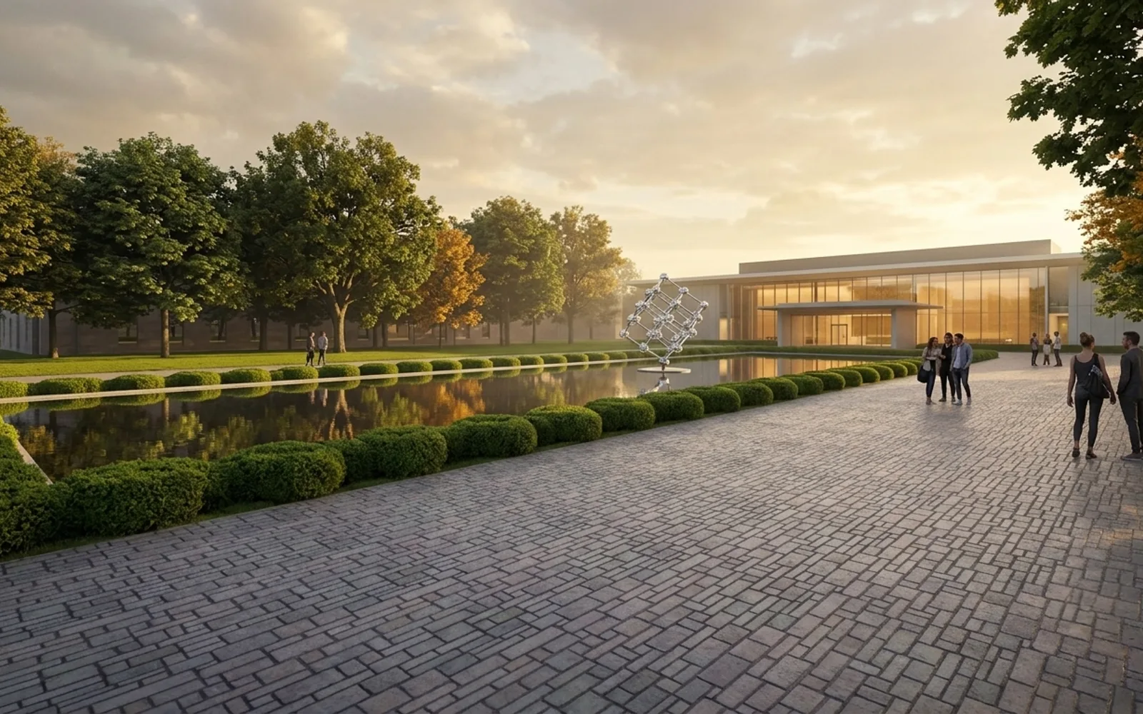Rendering of Milliways, the library and commons